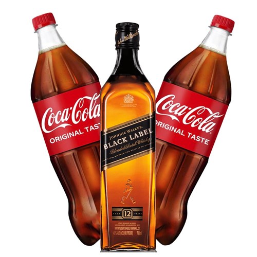 Johnnie Walker Black Label Whisky with Coca-Cola Mixer